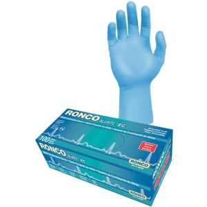 Blurite EC Nitrile Blue Examination Glove Powder Free Medium 100X10